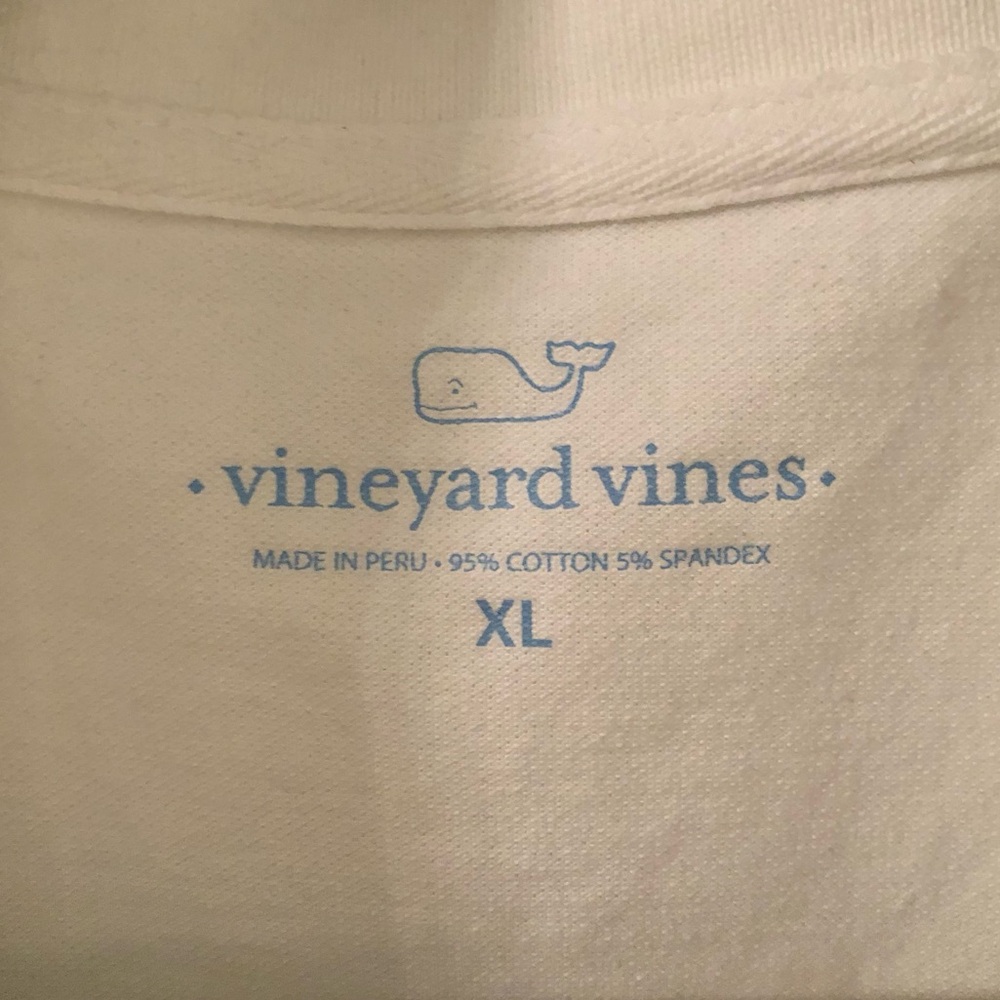 🐳 Vineyard Vines Ladies Classic Fit Polo, White Cap, Size XL - Picture 3 of 3